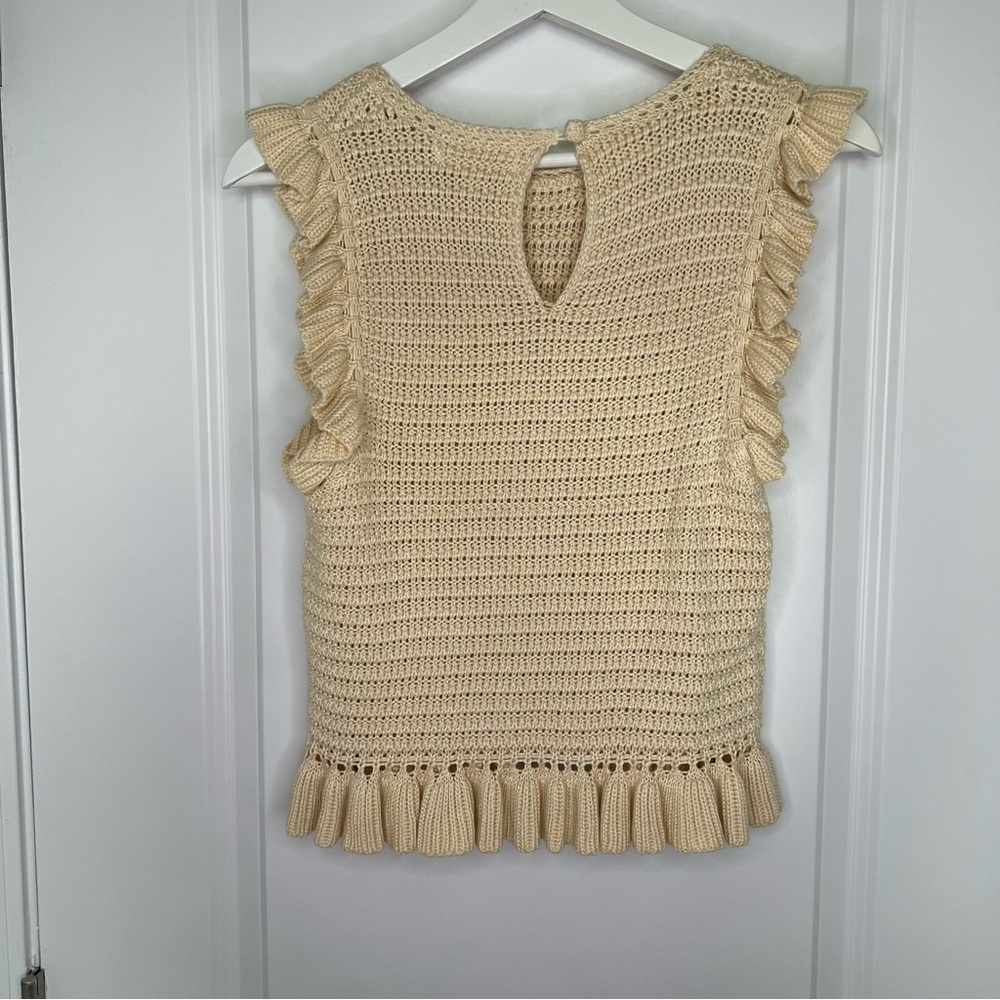 Mable Yellow Knit Ruffle Top - Picture 2 of 5